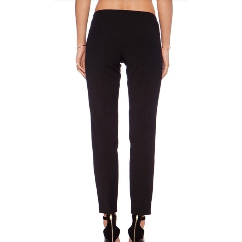 Theory Belisa Sevona Black Virgin Wool Blend Slim Ankle Pants Size 8 - Picture 2 of 8